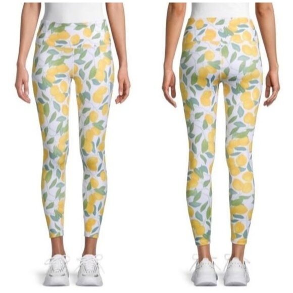 Nanette Lepore Active Legging Ankle Pant Lemon Print Size XL NEW - Picture 5 of 5